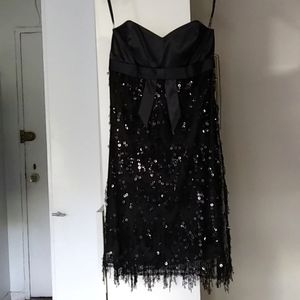 Betsey Johnson Evening Sequin Flapper Style Fringe Cocktail Dress